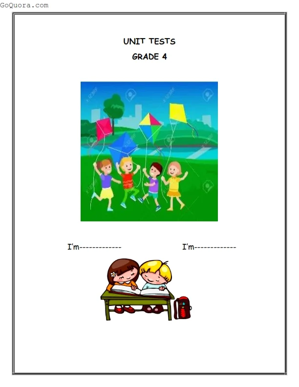 English Unit Papers Grade 4