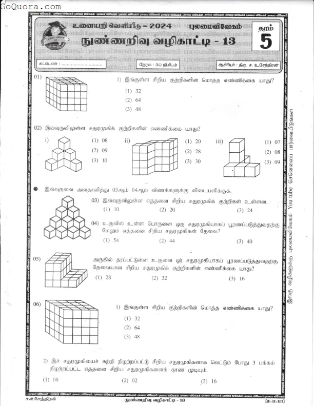 Grade 5 IQ Questions