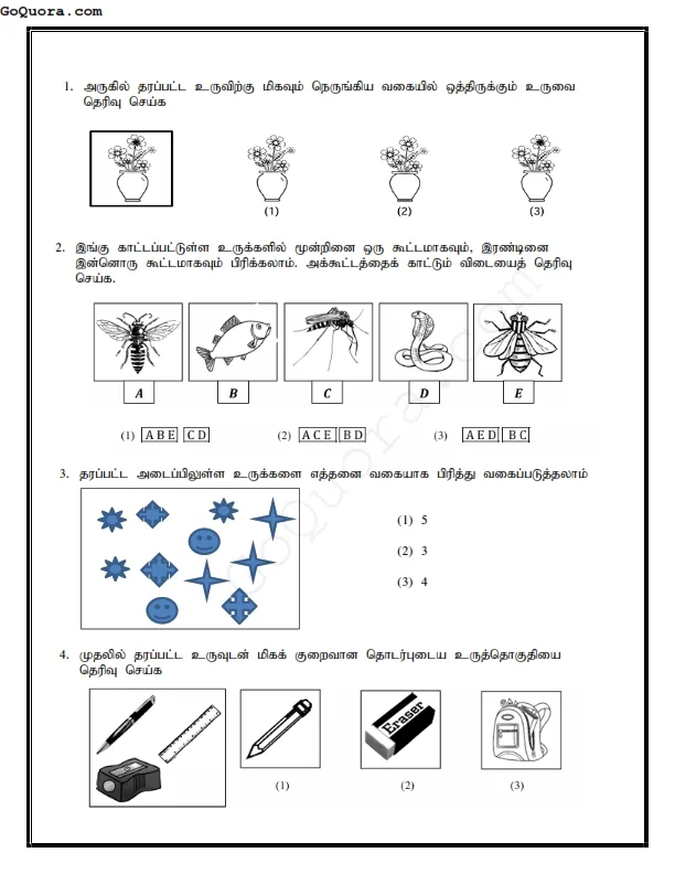 Grade 4,5 IQ worksheets