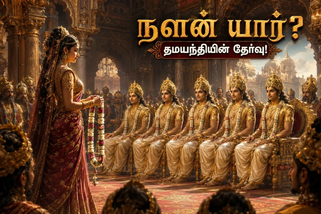 ஐந்து நளன்கள்... தமயந்தியின் மதியூகச் சோதனை!